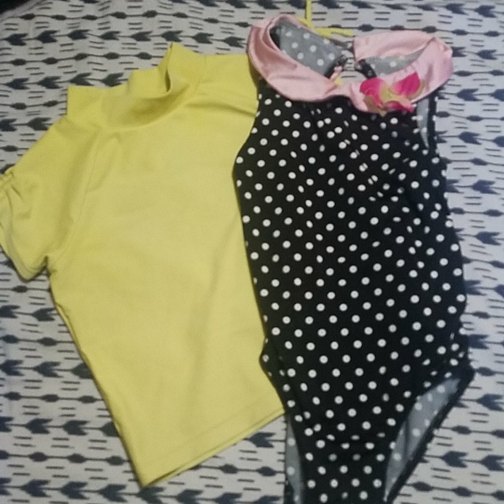 Girls swim suit and swim top